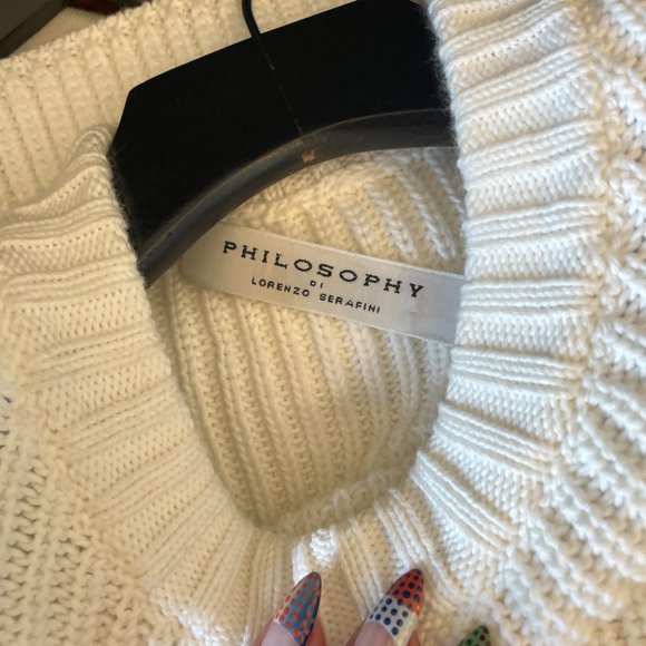 PHILOSOPHY DI LORENZO SERAFINI Cropped Tassel Sweater - Picture 4 of 4